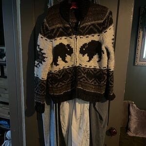 Polo by Ralph Lauren Black and Brown Knit Sweater